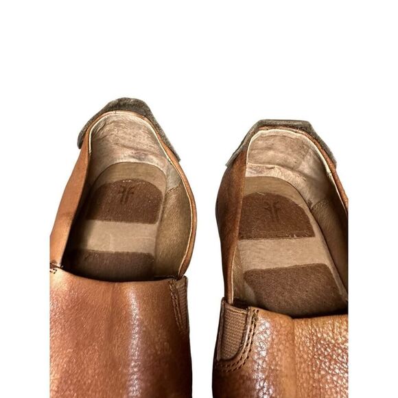 FRYE MONTAUK A LINE 80521 MENS BROWN LEATHER LOW TOP CASUAL LOAFERS SHOES sz 7 - Picture 6 of 12